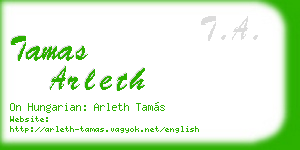 tamas arleth business card